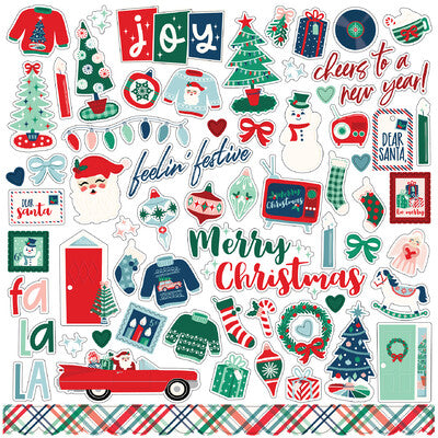 Echo Park, Happy Holidays Sticker  Sheet