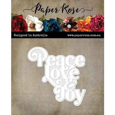 Paper Rose, Peace Love Joy layered Die cut