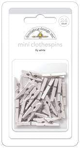 Doodlebug, Mini Clothespins, Lily White