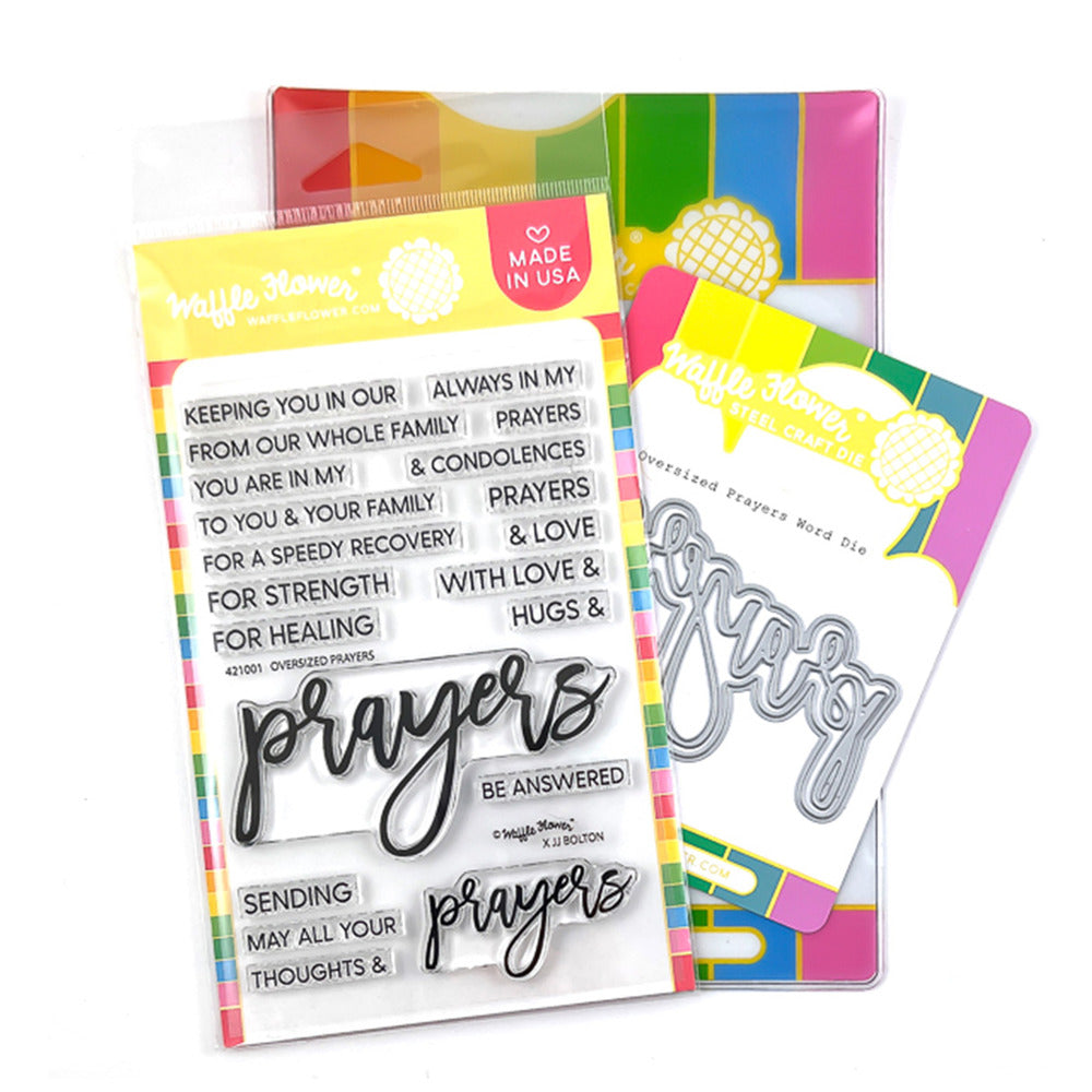 Waffle Flower, Oversized Prayers Stamp & Die set