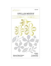 Spellbinders, Hot foil Plate, Glimmer Edge flowers