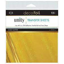 Deco Foil, Minc Transfer Sheets 6x6, Gold Glitter