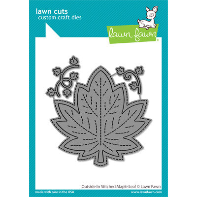 Lawn Fawn, Outside in Stitched Maple Leaf Die cut q