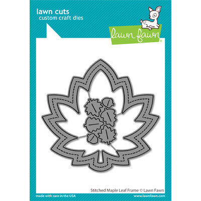 Lawn Fawn, Stitched Maple Leaf Frame  Die cut
