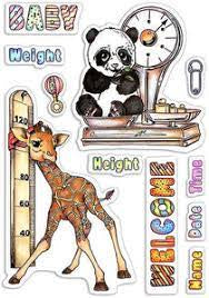 Ciao Bella, Baby Height & Weight Stamp Set