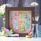 Doodlebug, 8”x8” Shadow Box Black frame