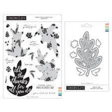 Concord & 9th, Triple Step Autumn Leaf Stamp Set & Die