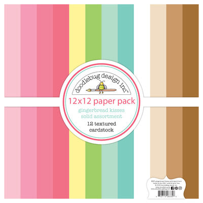 Doodlebug, Gingerbread Kisses, Paper Pack Cardstock