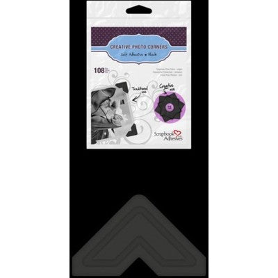 Scrapbook Adhesives, Creative Photo Corners, Black