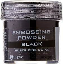 Ranger, Embossing Powder, Black, Super Fine