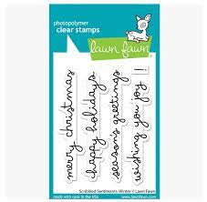 Lawn Fawn, Scribbled Sentiments: Winter