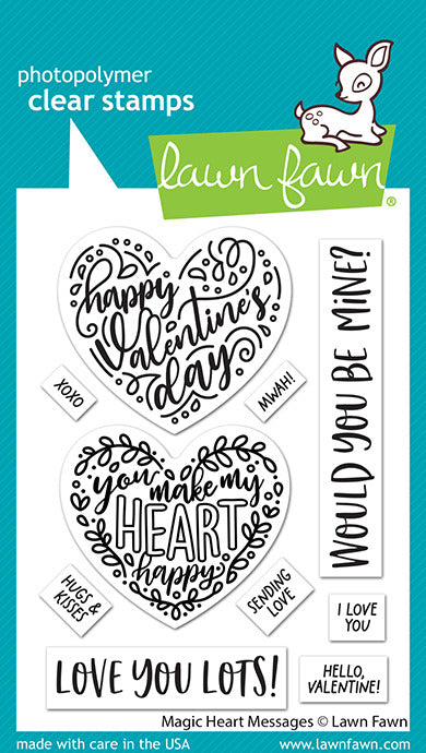 Lawn Fawn, Magic Heart Messages Stamp q