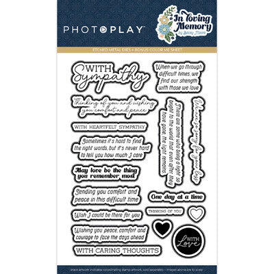 Photoplay, In Loving Memory Stamp & Die Set