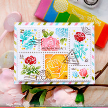Load image into Gallery viewer, Waffle Flower, Postage Collage Rose Stencil
