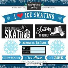 Scrapbook Customs, Ice Skating - Stickers