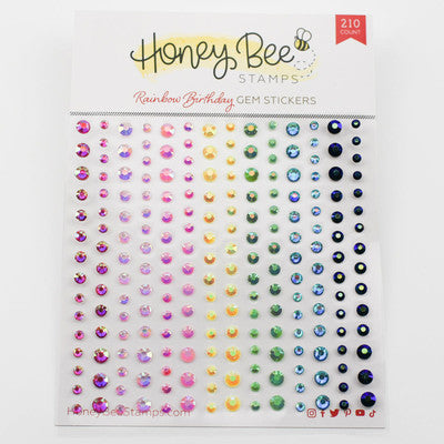 Honeybee Stamps, Rainbow Birthday Gem Stickers