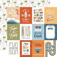 Echo Park Summer Vibes 3 x 4 journaling cards