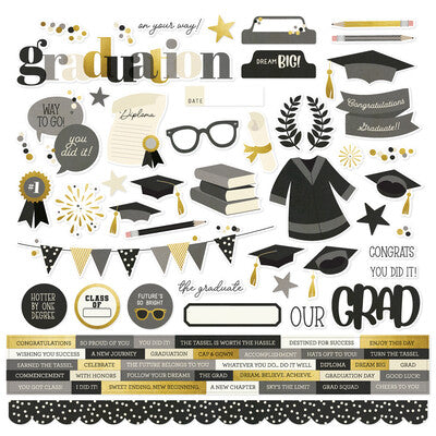 Simple Stories, Graduation, Sticker Sheet