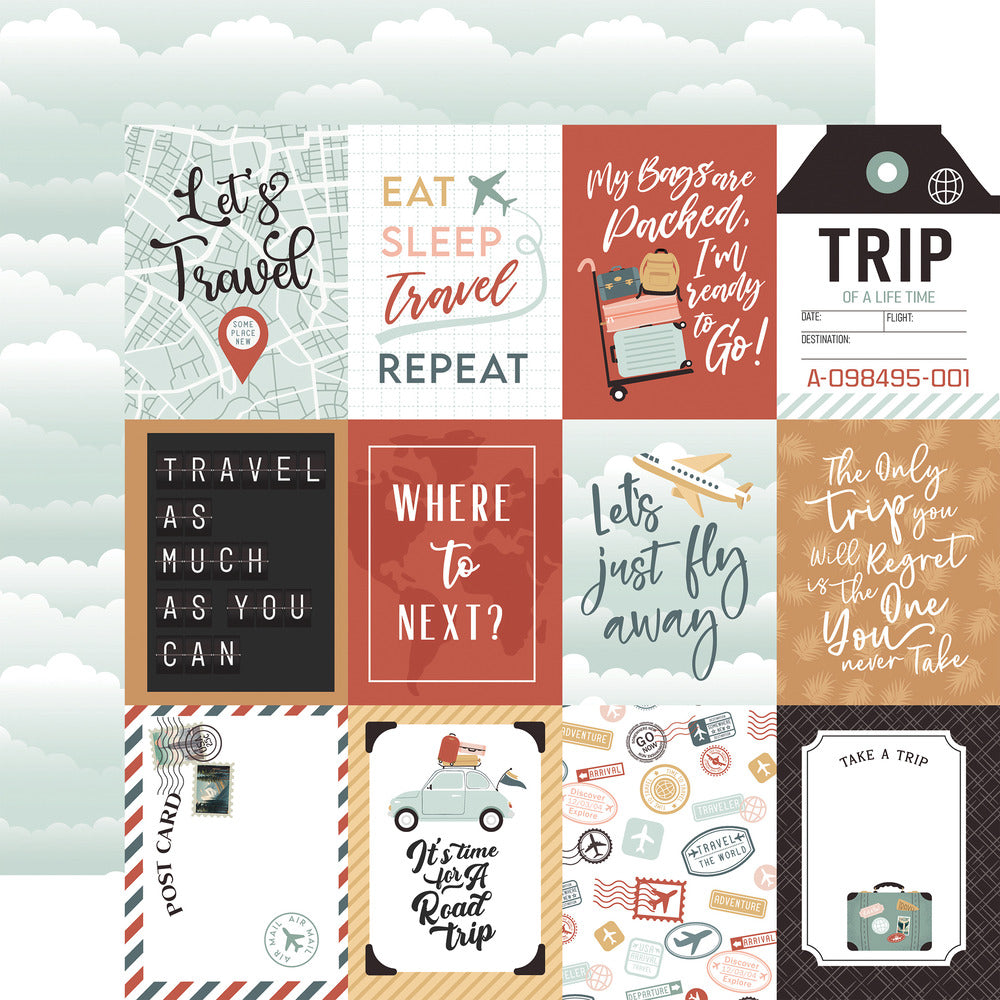 Echo Park, Let’s Take the Trip, 3x4 Journaling Cards