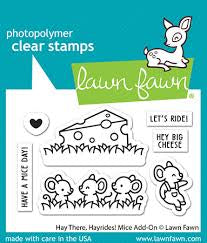 Lawn Fawn, Hay There, Hayrides Mice Add-On Stamp  q