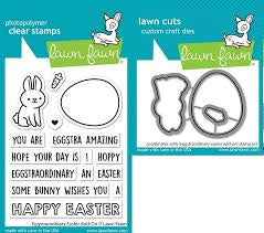Lawn Fawn, Eggstraordinary Easter Add-On Stamp & Die Set q