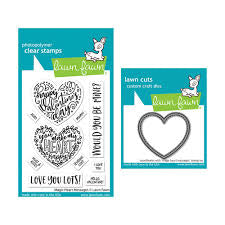 Lawn Fawn, Magic Heart Messages Stamp & Die set