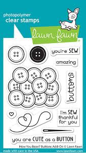 Lawn Fawn, How You Bean? Buttons Add-On Stamp  q
