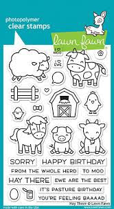 Lawn Fawn,Hay There  Stamp  q