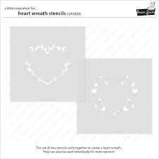 Lawn Fawn, Heart Wreath Stencils