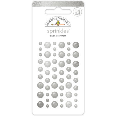 Doodlebug, Sprinkles, Silver Assortment