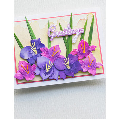 Memory Box, Gladiola Blossom & Leaves