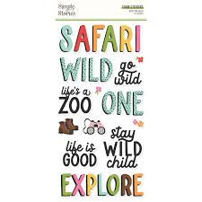 Simple Stories, Into the Wild Foam Stickers