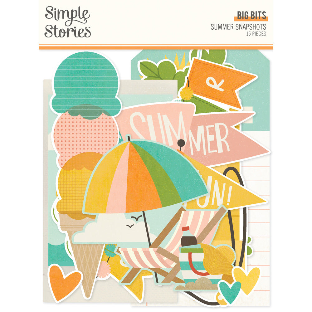 Simple stories summer snapshots Chipboard Stickers