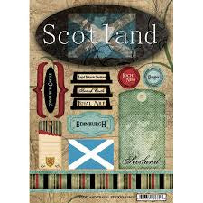 Scrapbook Customs, Scotland Travel Sticker