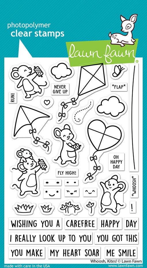 Lawn Fawn, Whoosh, Kites Stamp & Die Set