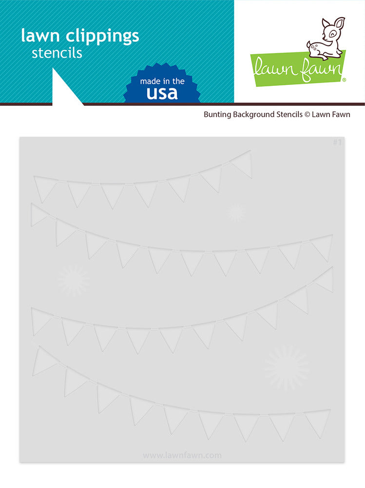 Lawn Fawn, Bunting Background Stencils