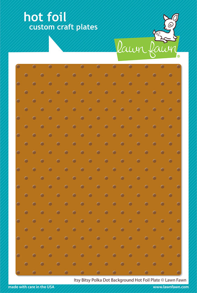 Lawn Fawn, Itsy Bitsy Polka Dot Background Hot Foil Plate
