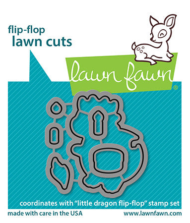 Last One Sale: Lawn Fawn, Little Dragon Flip Flop Stamp & Die Set