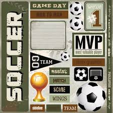 Scrapbook Customs, Soccer Extreme Sticker Sheet