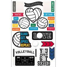 Scrapbook Customs, Volleyball Embellishments Laser Cuts