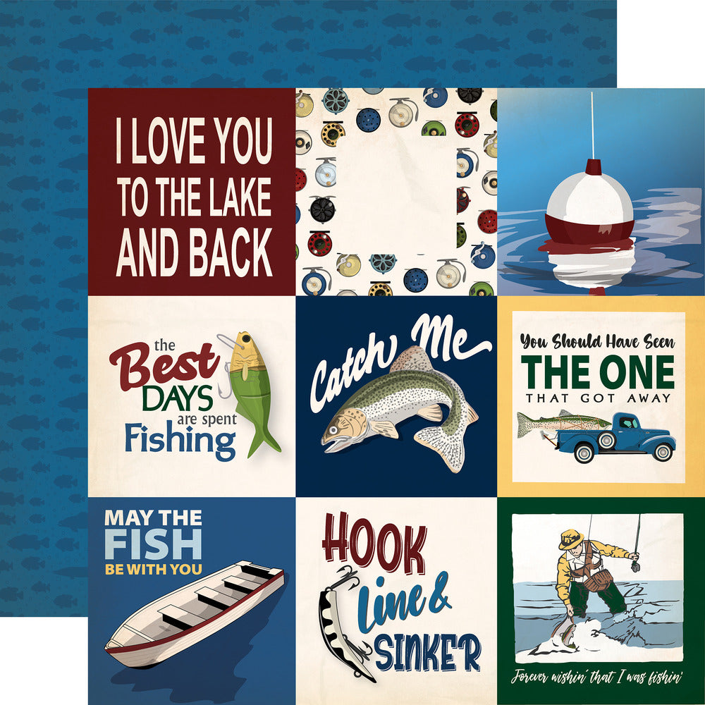 Carta Bella, Gone Fishing, 4x4 Journaling Cards