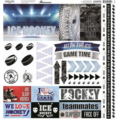 Reminisce, Game Day Hockey Sticker Sheet