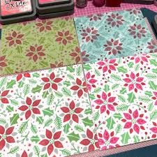 Lawn Fawn, Poinsettia Background Stencil Set