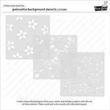 Lawn Fawn, Poinsettia Background Stencil Set