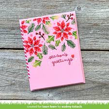 Lawn Fawn, Poinsettia Background Stencil Set