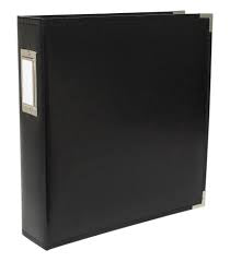 American Crafts, We R, 8.5x11 Ring Binder, Black