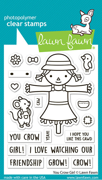 Lawn Fawn, You Crow Girl Stamp