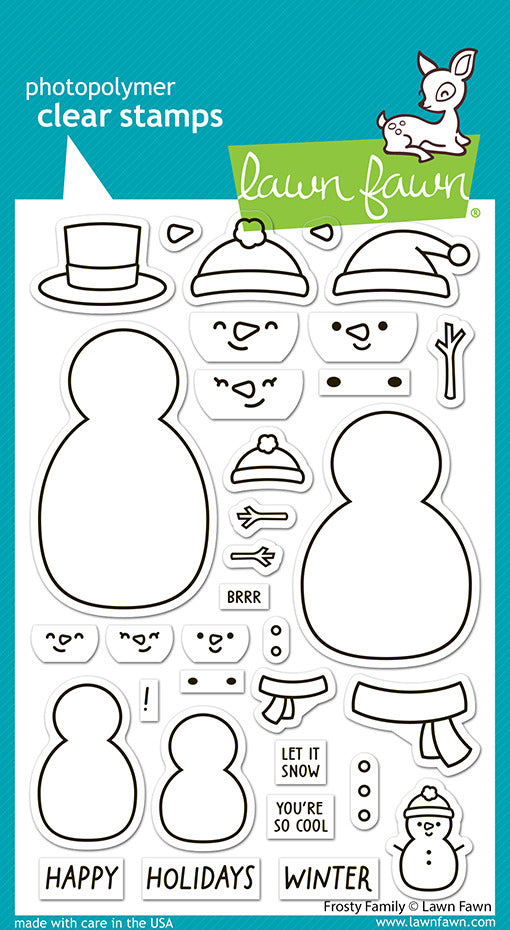 Lawn Fawn, Frosty Family Stamp & Die Set