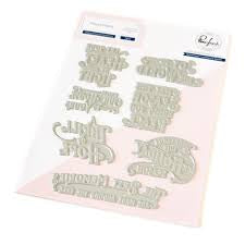 Pink Fresh Studio, Holiday Greetings Sentiments Press Plate