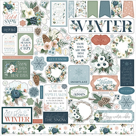 Carta Bella, Winter Wonderland Sticker Sheet